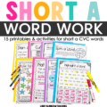 short vowel word work