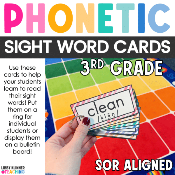 phonetic sight word cards