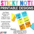 spring sticky notes
