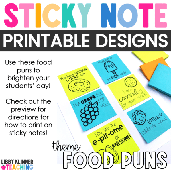 food sticky notes