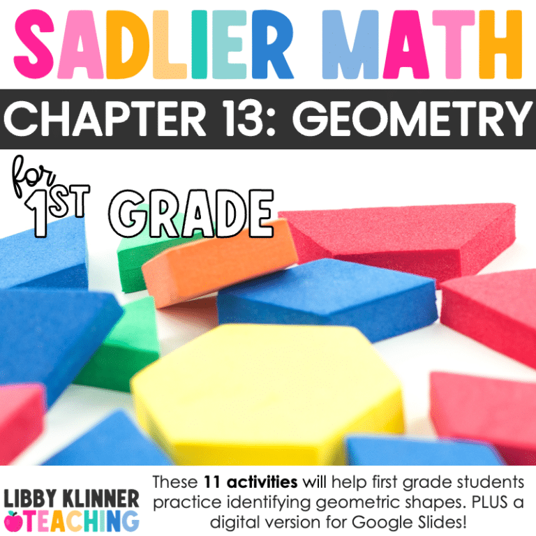 Math Problem Grade 13 Sadlier Math First Grade Chapter 13: Geometry - Libby Klinner Teaching