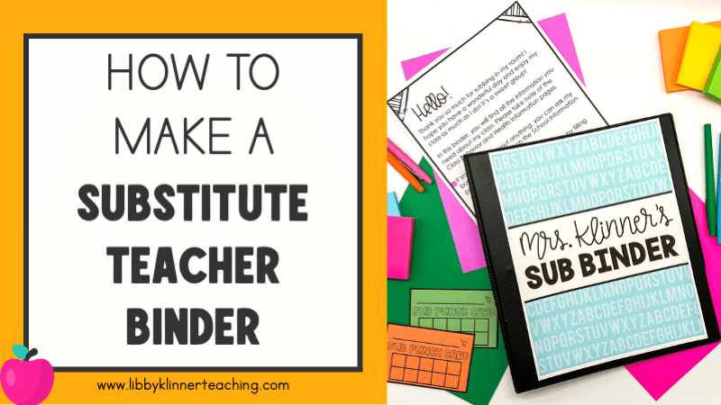 How to Make a Substitute Teacher Binder