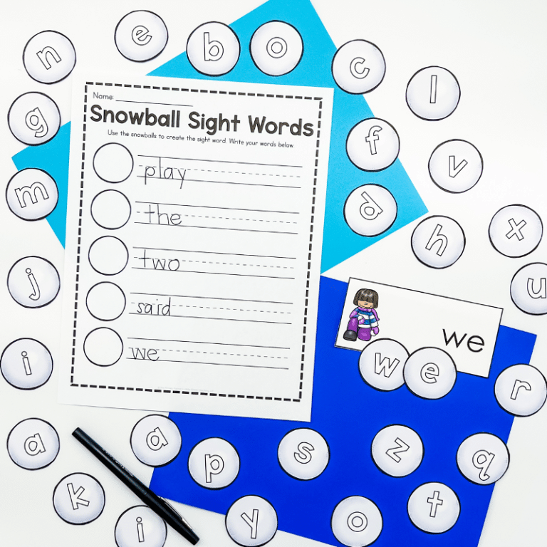 EDITABLE Winter Sight Word Activities | December Sight Words - Libby ...