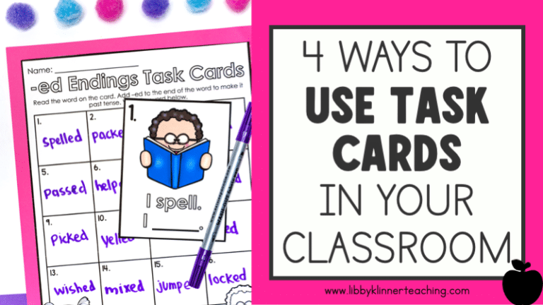 4 Ways to Use Task Cards in Your Classroom