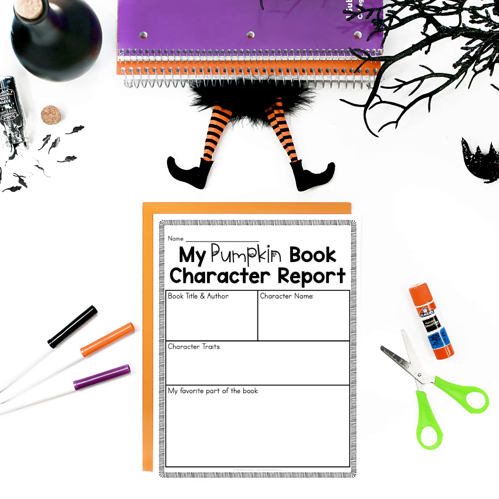 Pumpkin Book Character Mockup