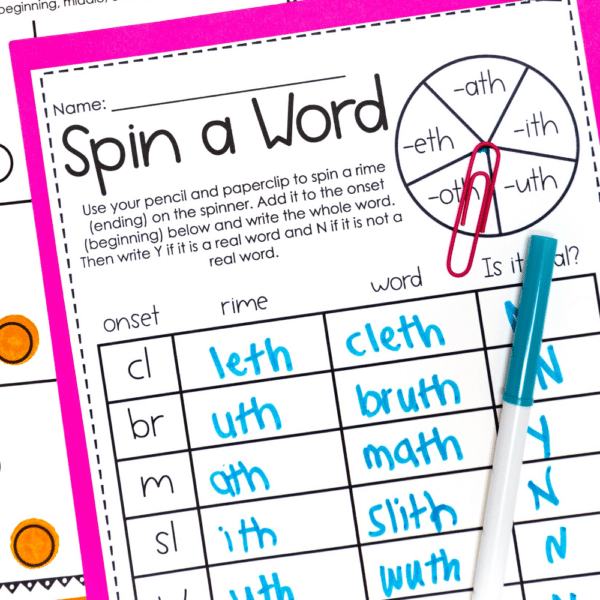 digraph th word work digraph th word work