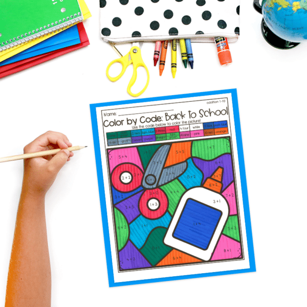 back to school color by code addition subtraction back to school color by code addition subtraction