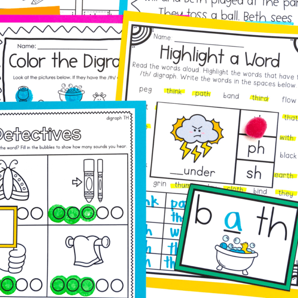 digraph th word work digraph th word work