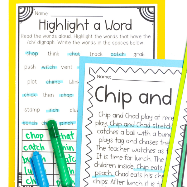 digraph ch word work digraph ch word work